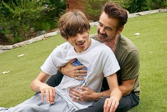Colin Farrel con su hijo James